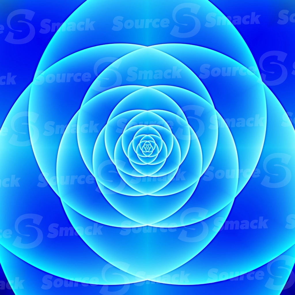 A geometrical intersecting gradual glowing swirl of colors