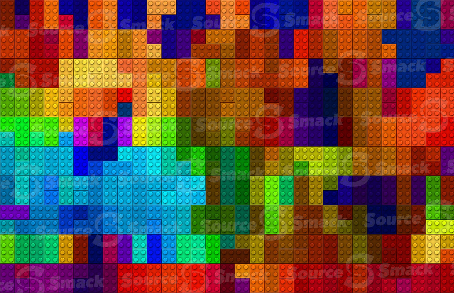 Colored lego patterned canvas