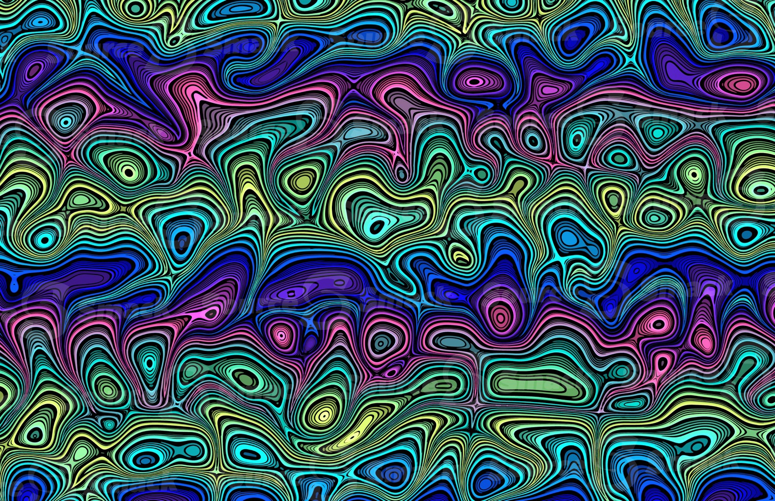 Abstract melted etched pattern in colorful gradients