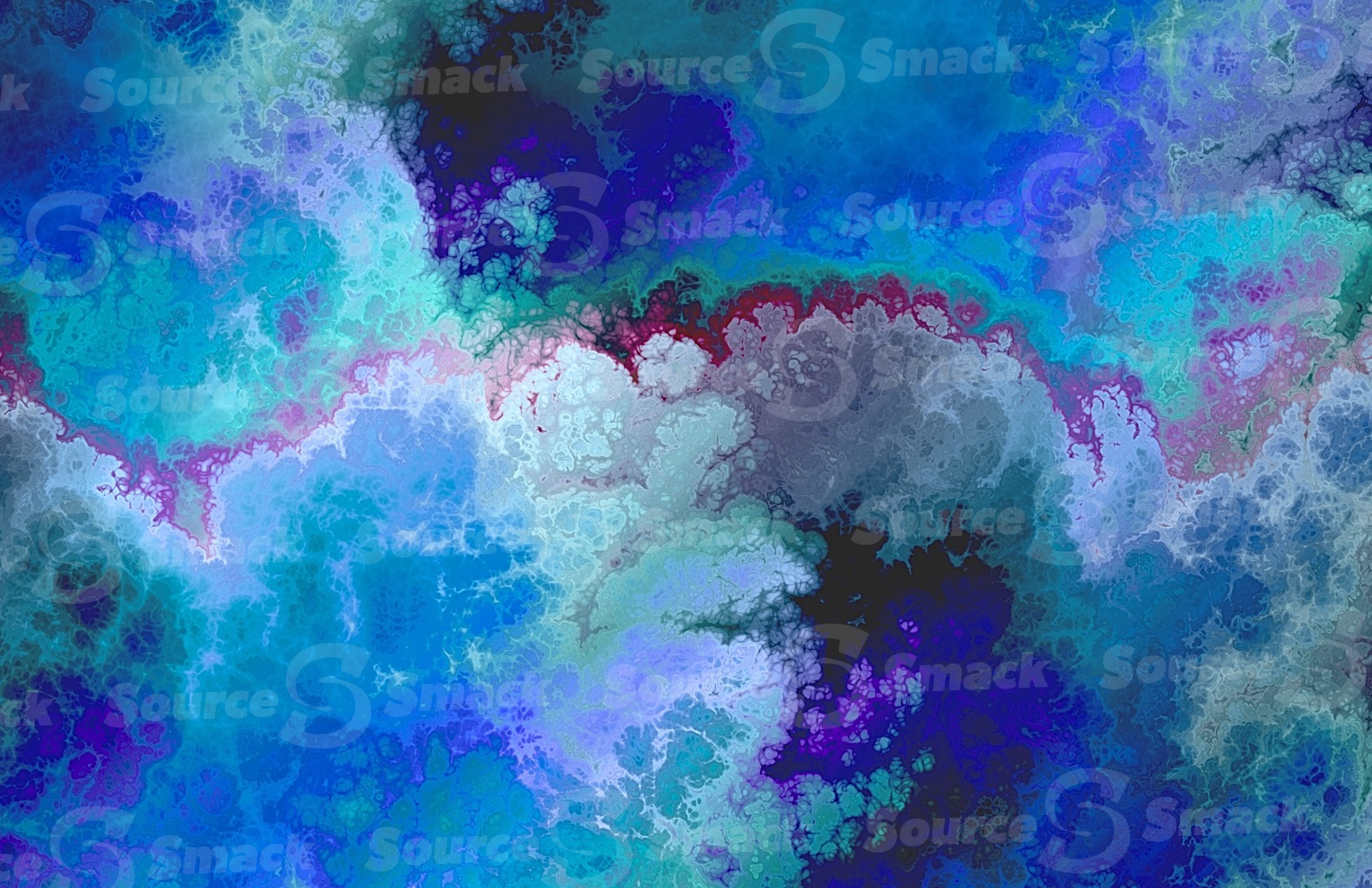 Complex fractal mandelbrot patterned background in brilliant color