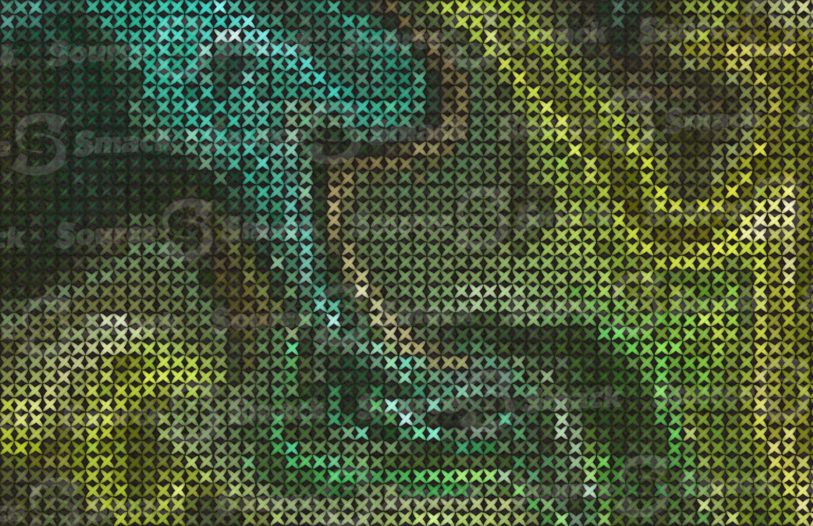 Green lantern cross stitched background