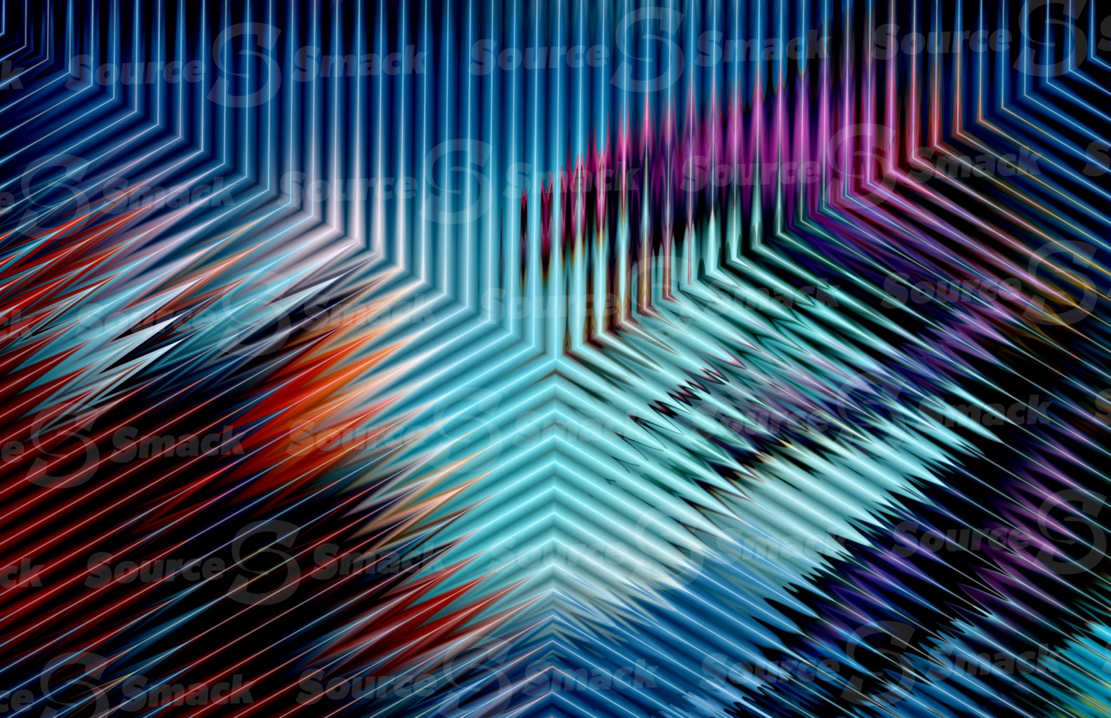 Colorful gradient backgrounds cut geometrically with reflective pattern lines