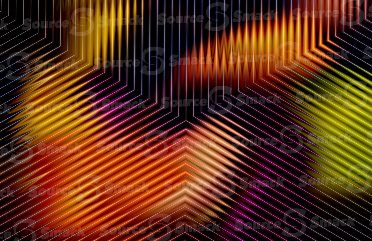 Colorful gradient backgrounds cut geometrically with reflective pattern lines