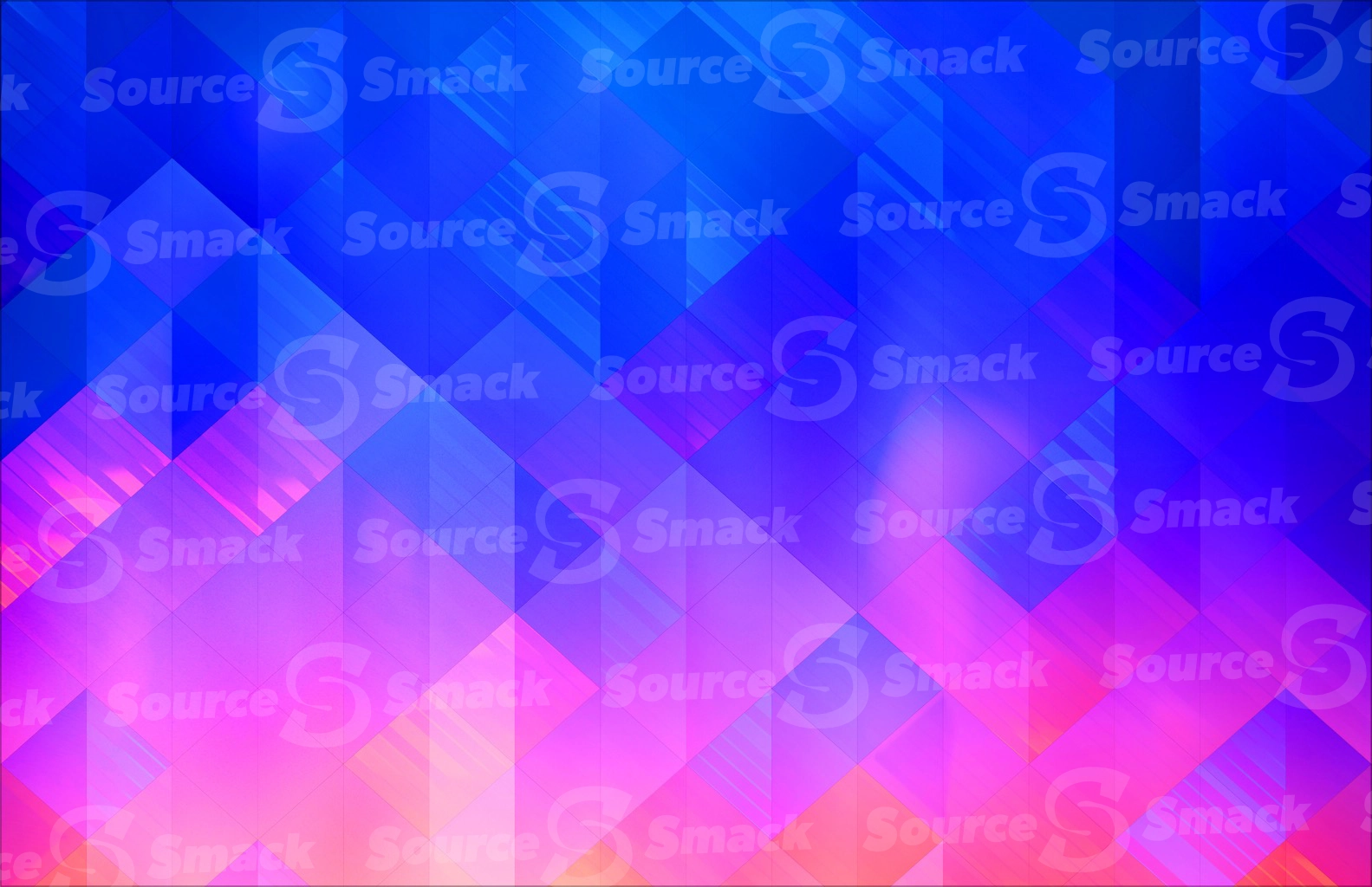 Mirrored isometric angled squares in a gradient color
