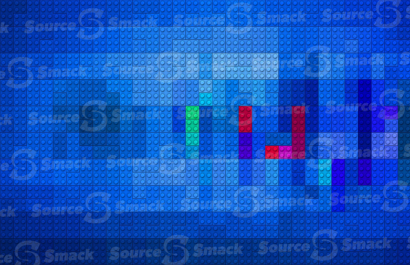 Colored lego patterned canvas