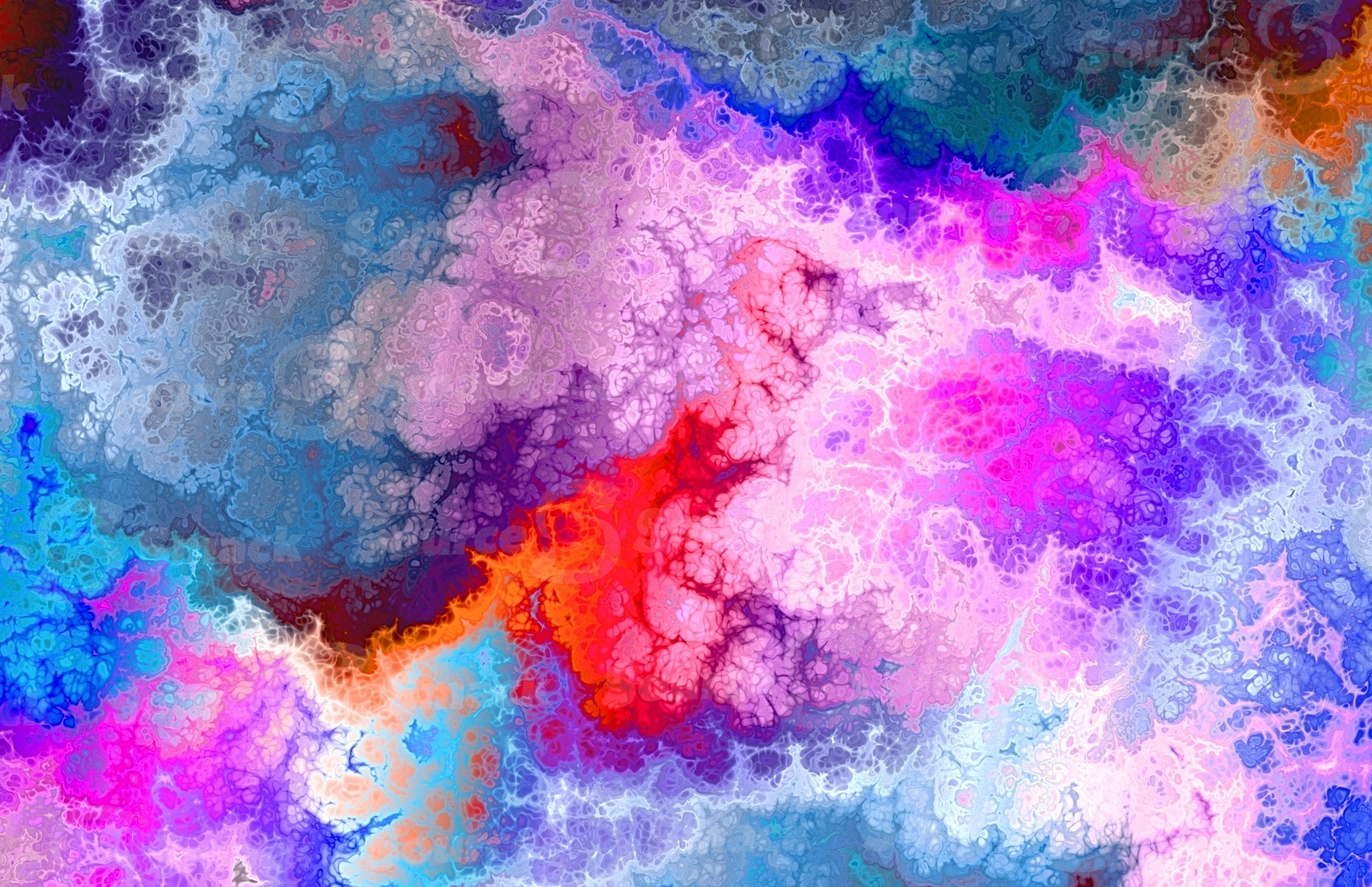 Complex fractal mandelbrot patterned background in brilliant color