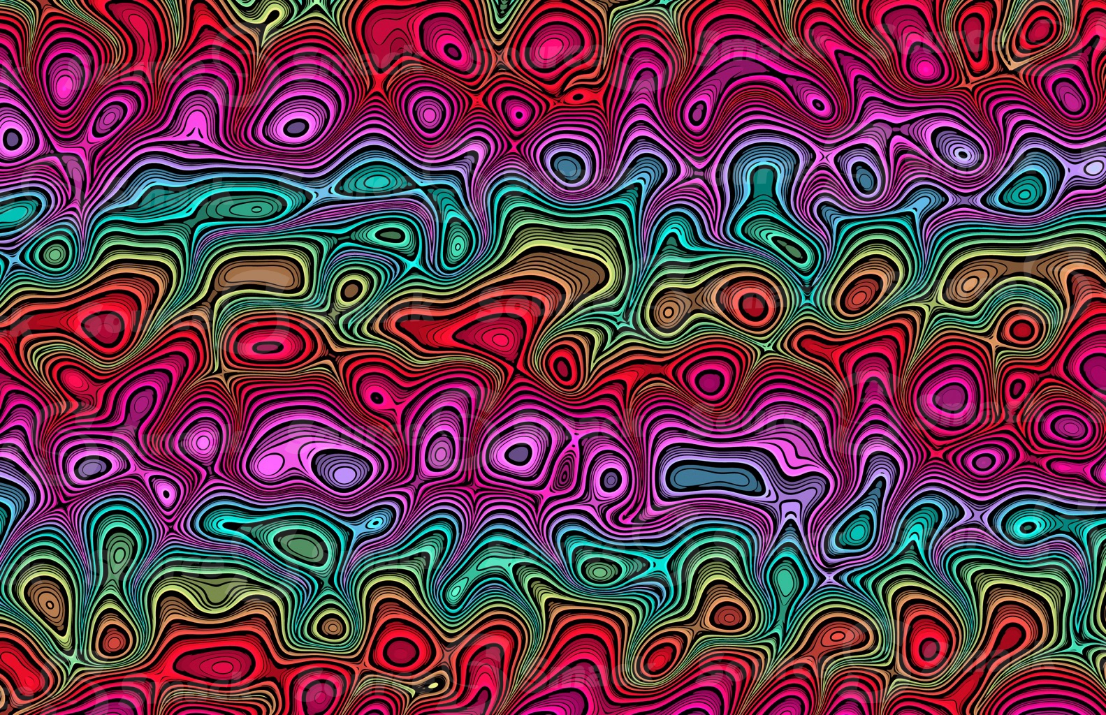 Abstract melted etched pattern in colorful gradients