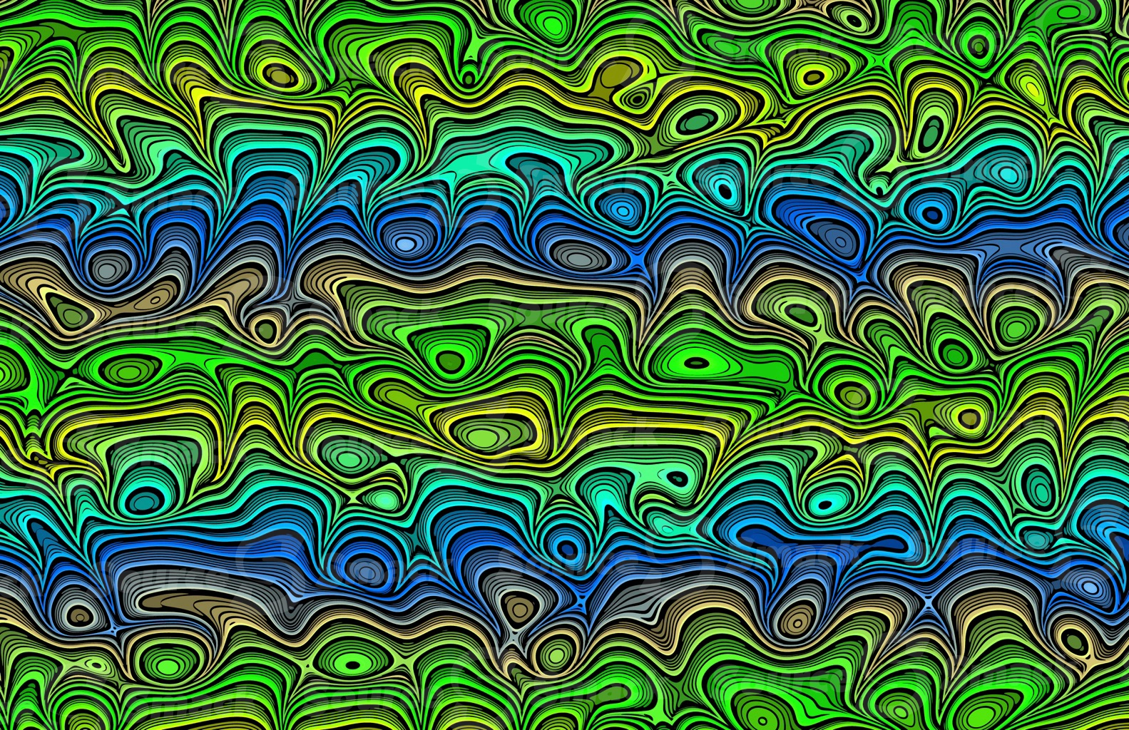 Abstract melted etched pattern in colorful gradients