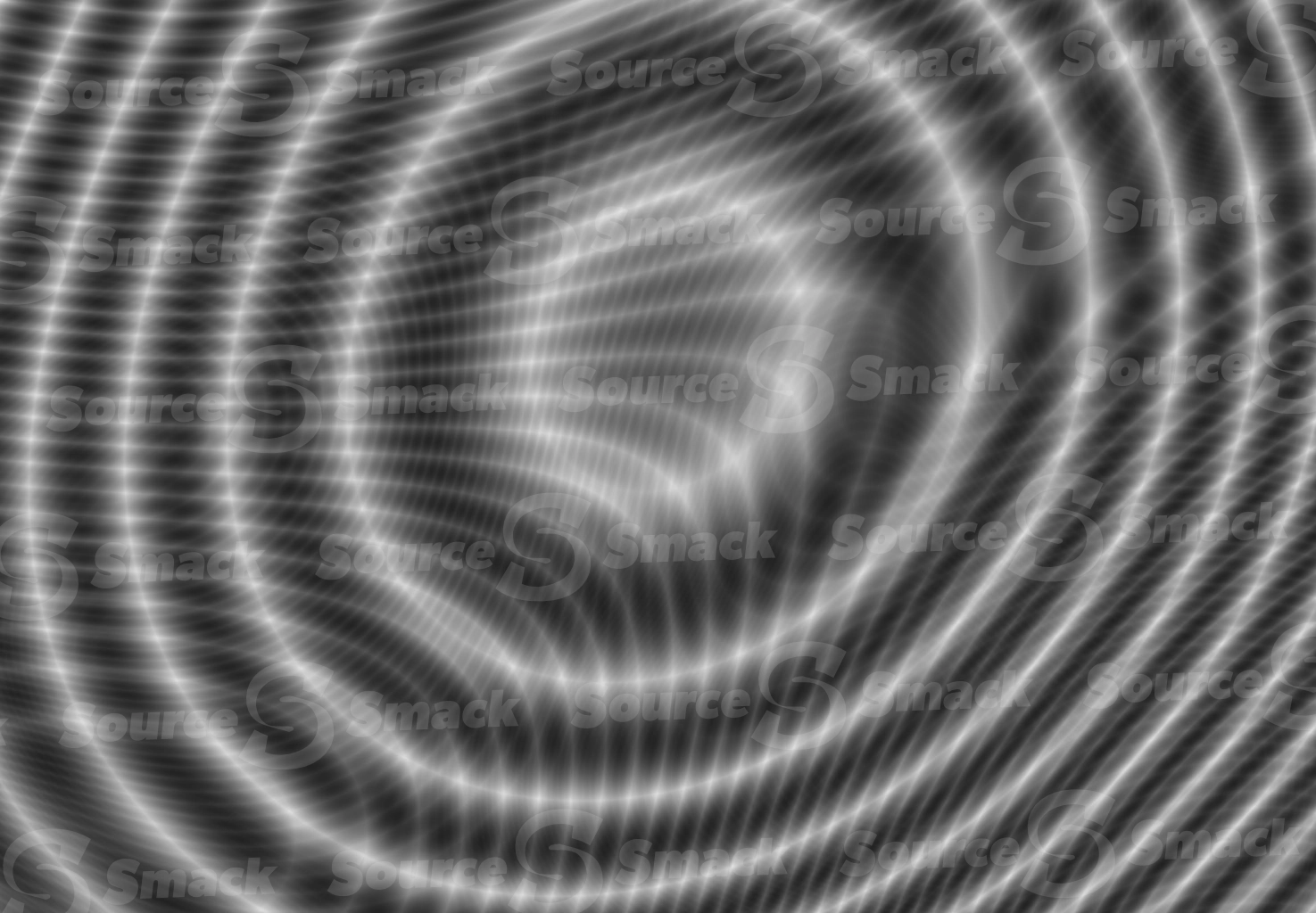 Greyscale abstract moire lines contoured in a smooth assembly