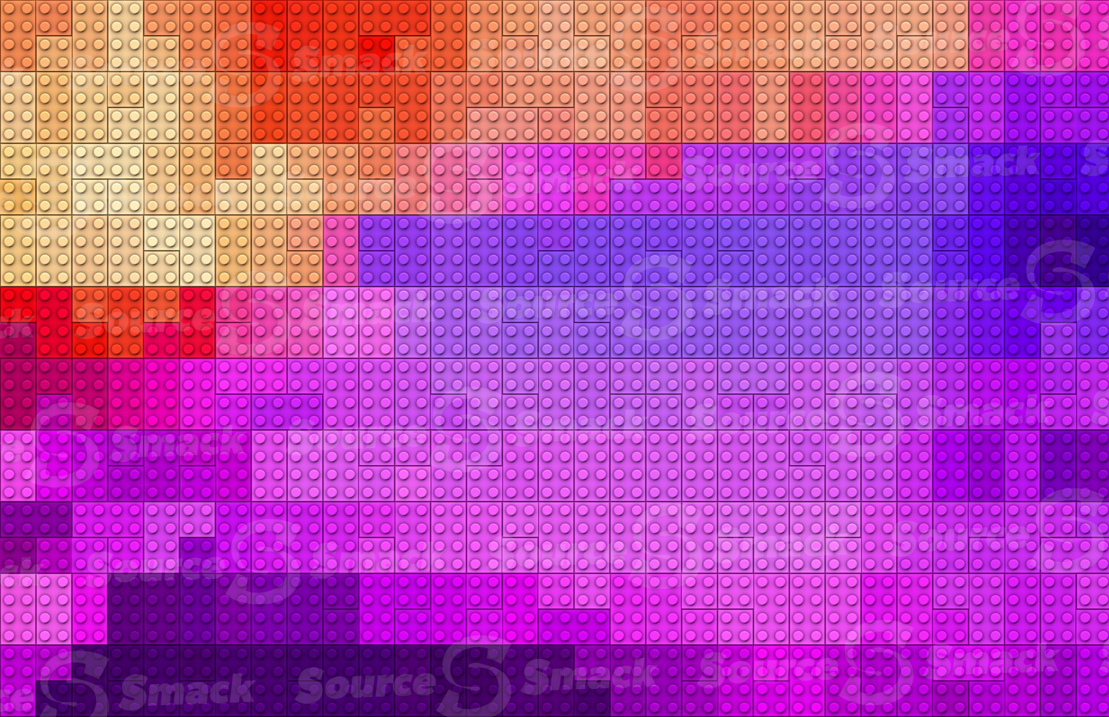 Colored lego patterned canvas