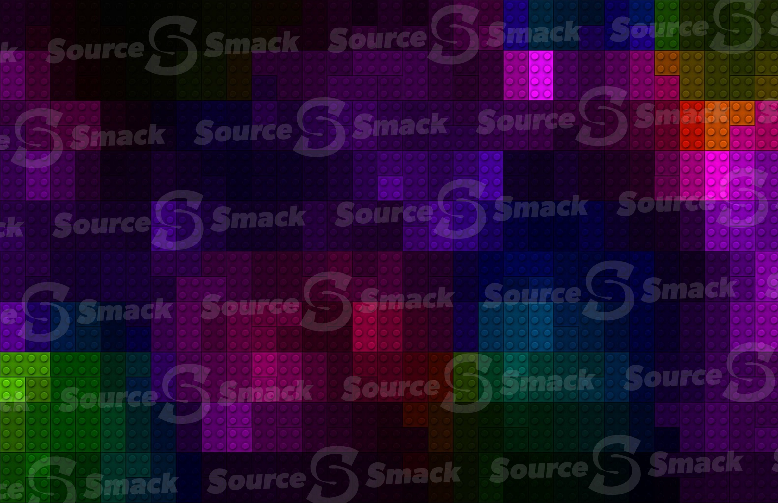 Colored lego patterned canvas
