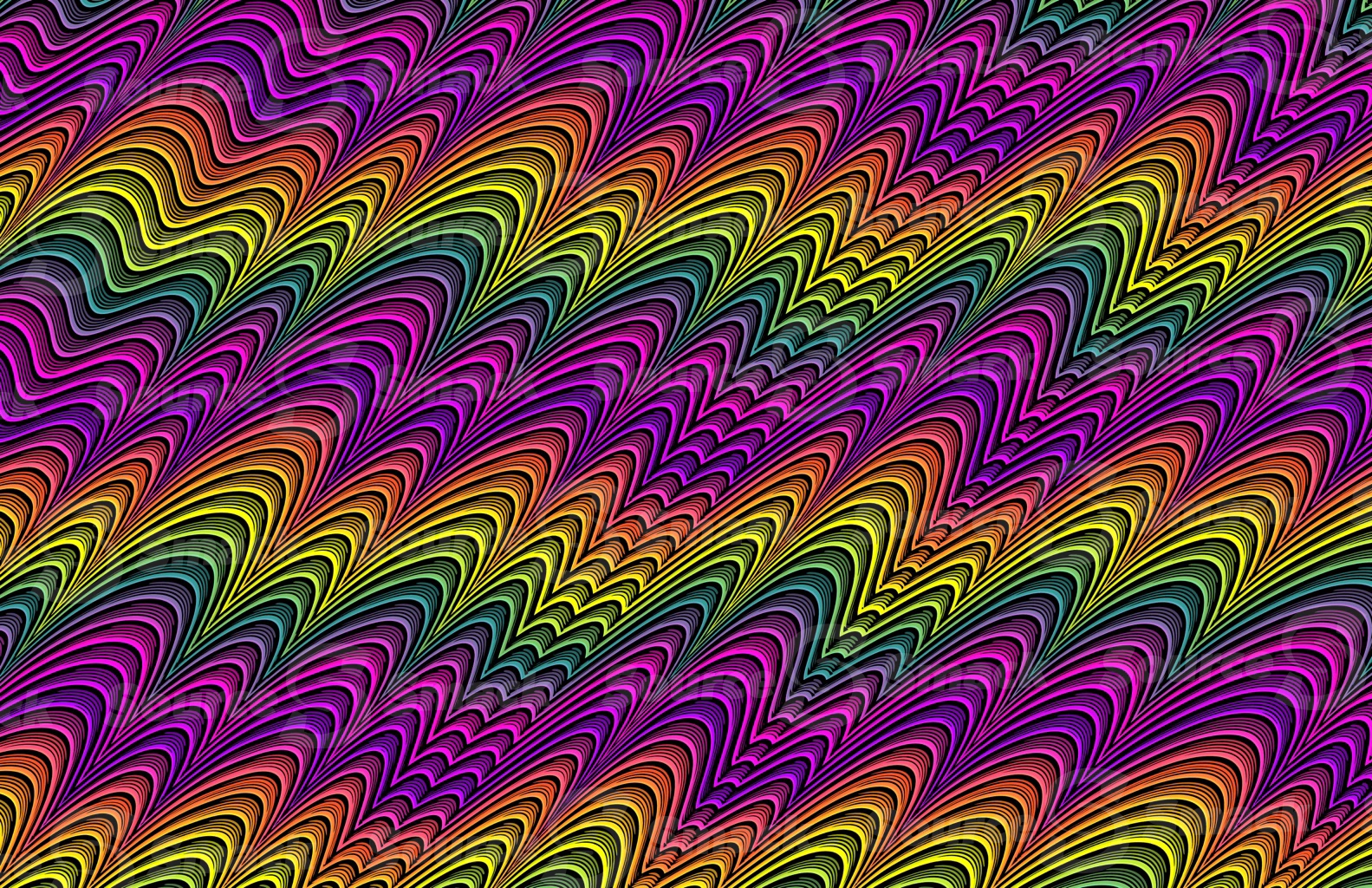 Abstract melted etched pattern in colorful gradients