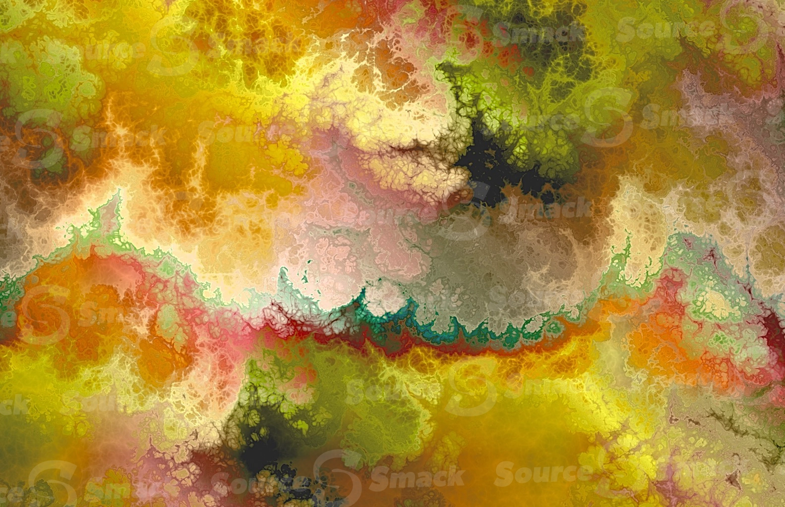 Complex fractal mandelbrot patterned background in brilliant color