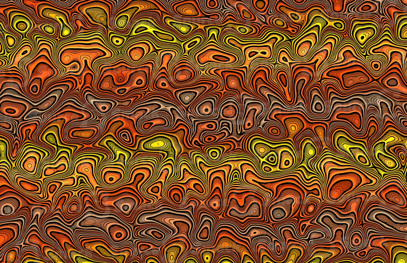 Abstract melted etched pattern in colorful gradients