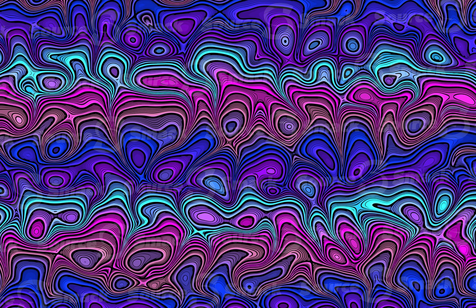 Abstract melted etched pattern in colorful gradients