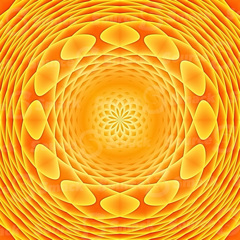 A geometrical intersecting gradual glowing swirl of colors