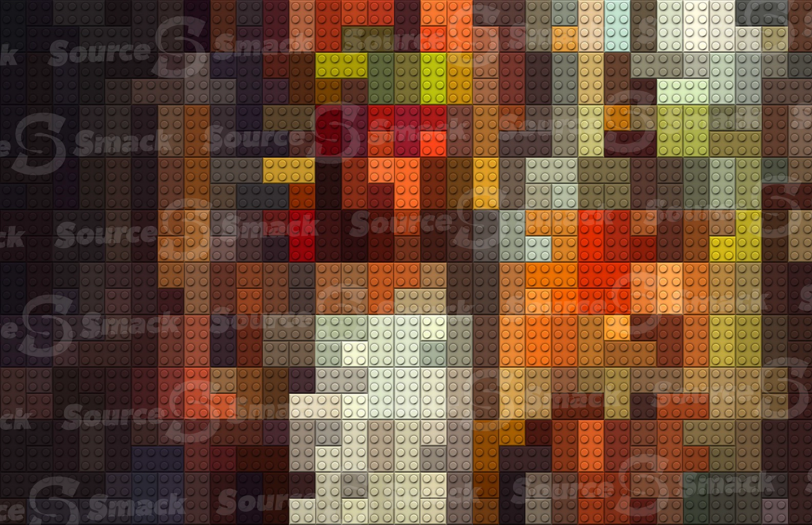 Native colored lego tiled background