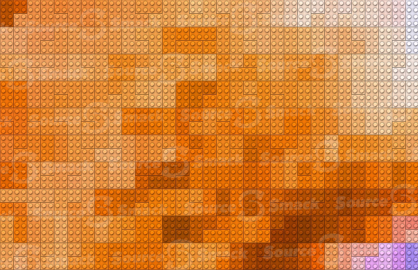Colored lego patterned canvas
