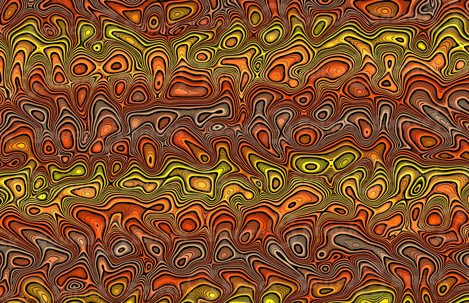 Abstract melted etched pattern in colorful gradients