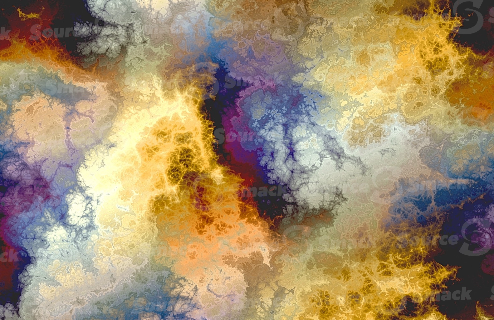 Complex fractal mandelbrot patterned background in brilliant color