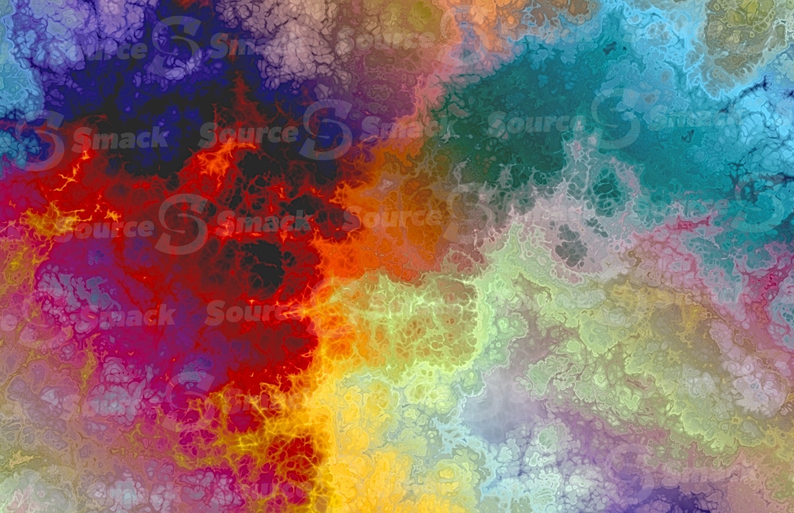 Complex fractal mandelbrot patterned background in brilliant color