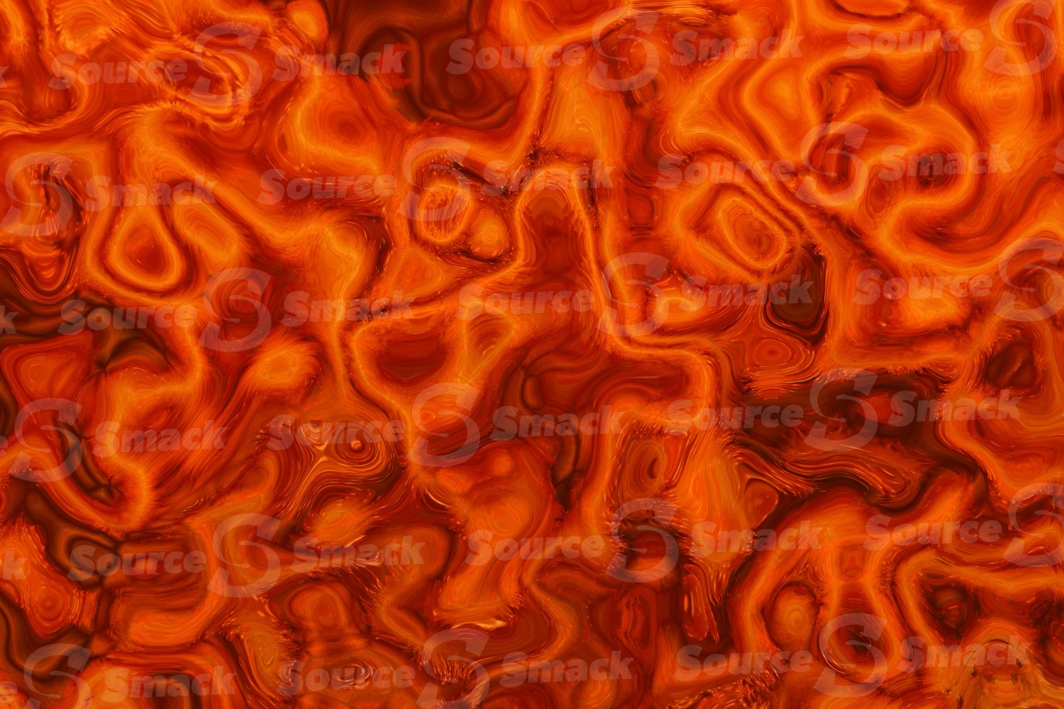 Orange painted globs