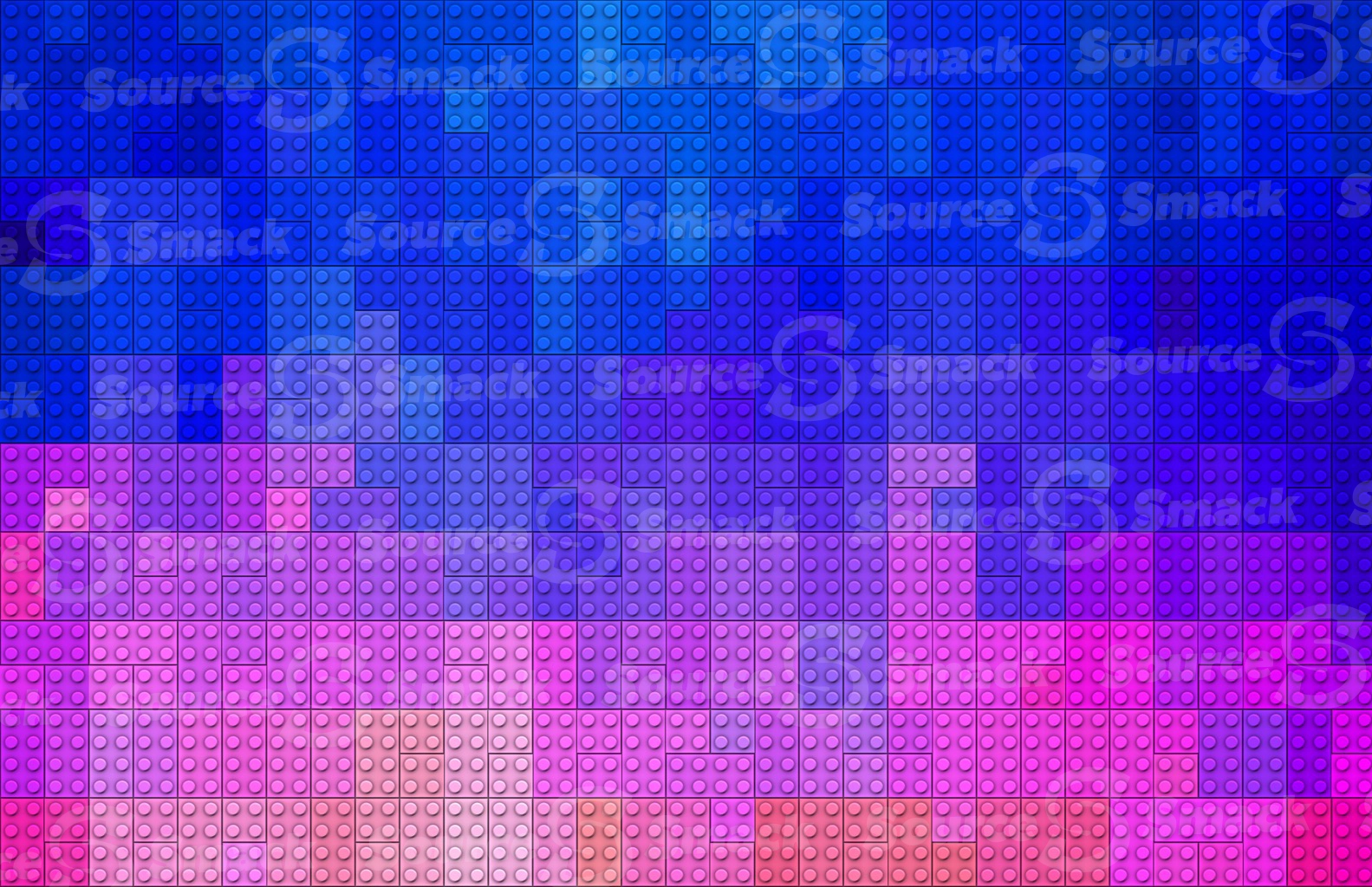 Colored lego patterned canvas