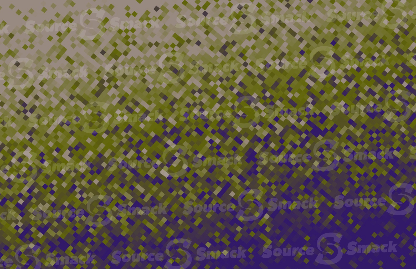 Large pixels gradually merged with a gradient colored background