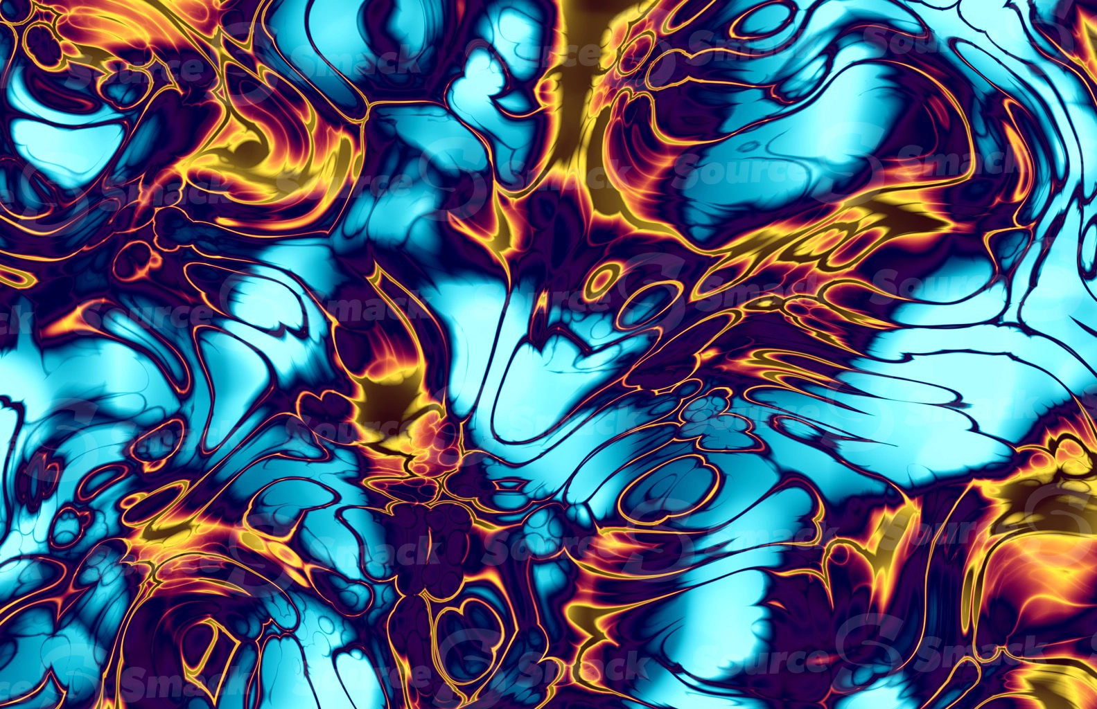 Abstract forced color storm