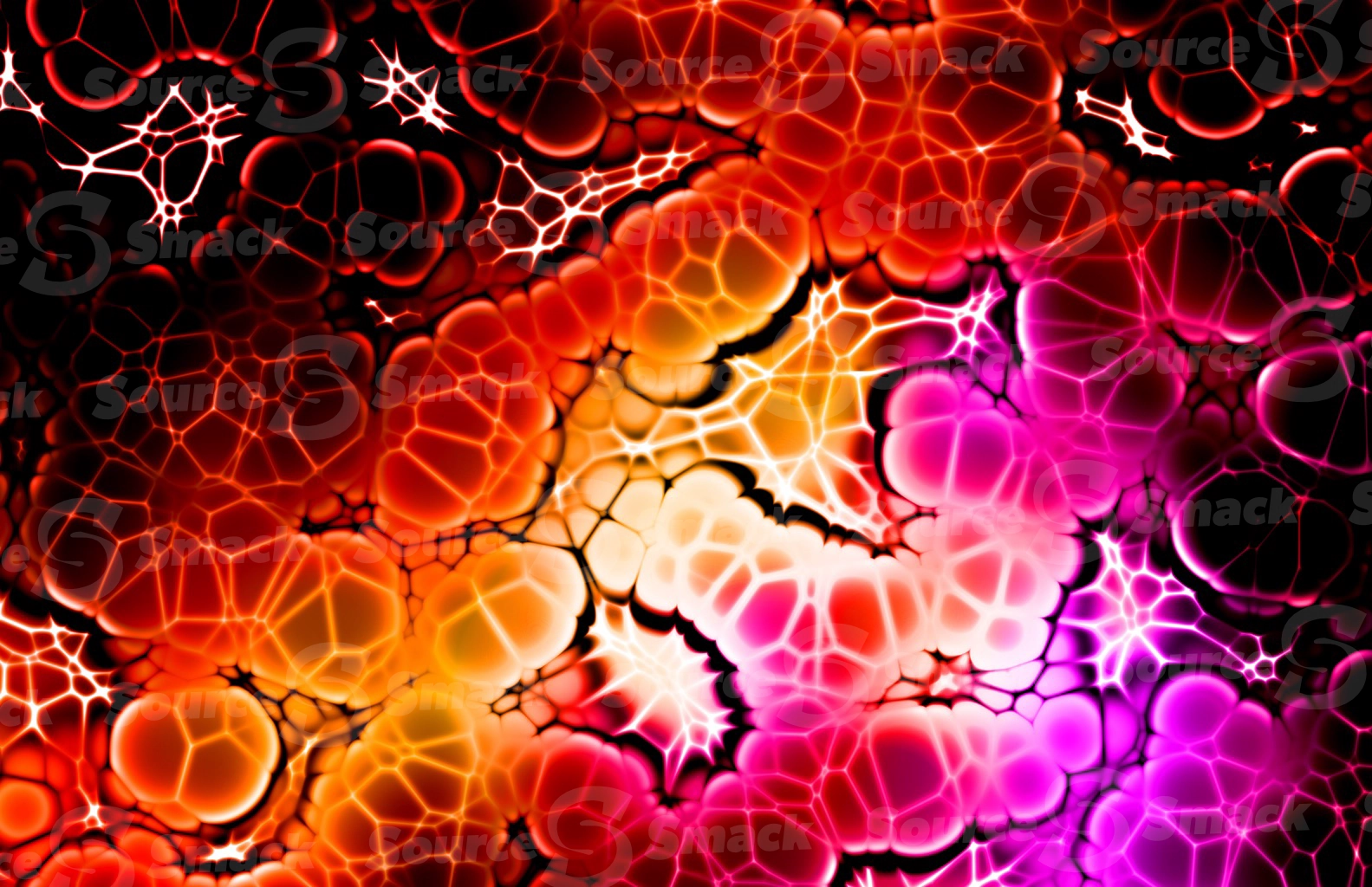An organic electrifying cellular bubbled background