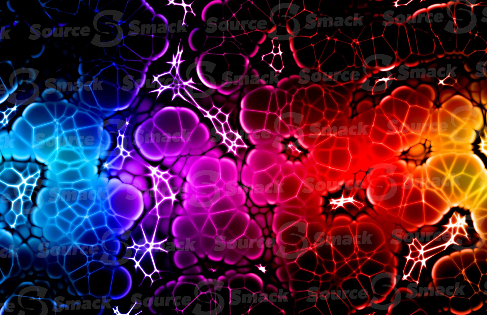 An organic electrifying cellular bubbled background