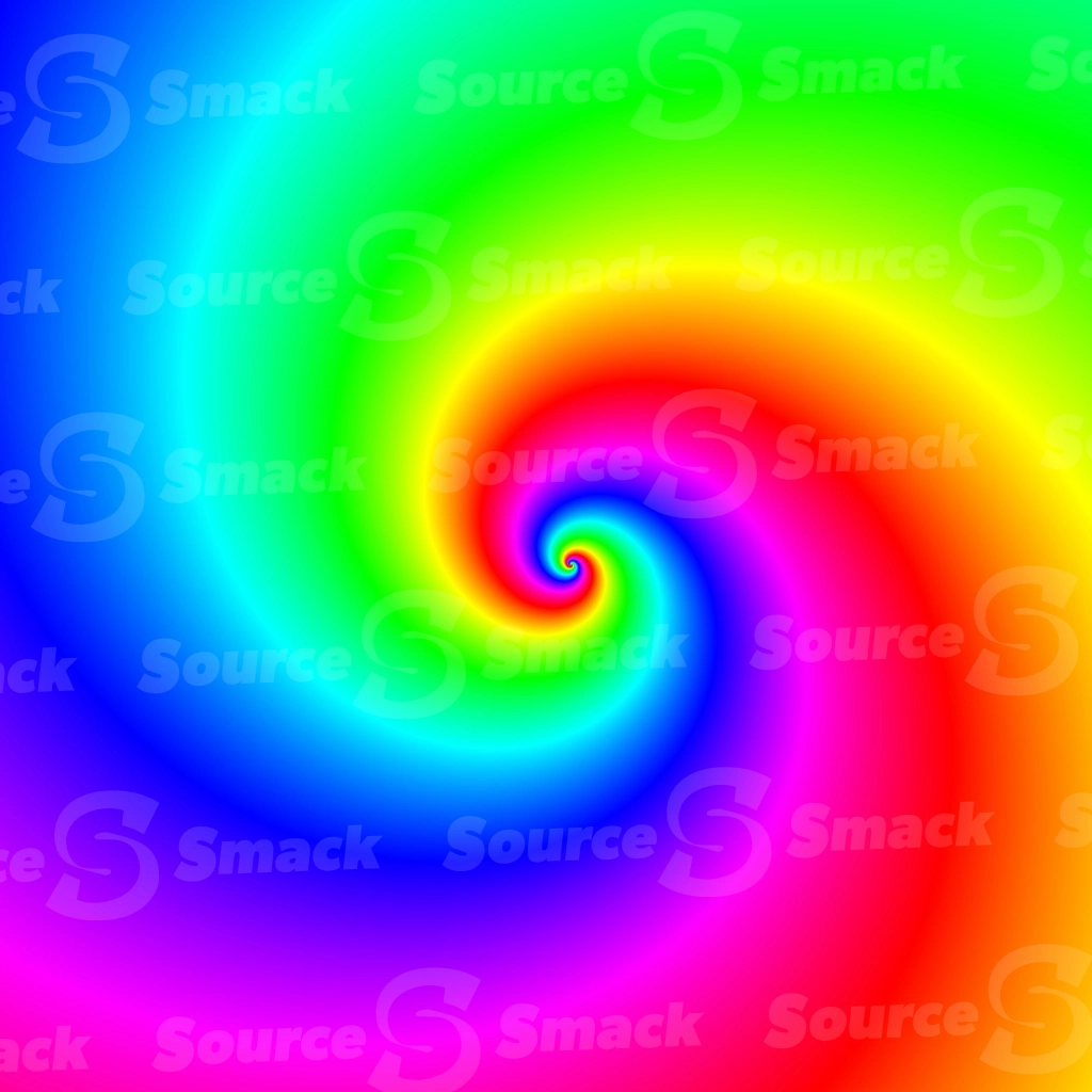 A rainbow of color in a twisted tie dye effect