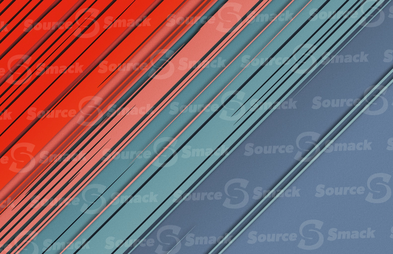 Sharp angled streaks of cut-out colors