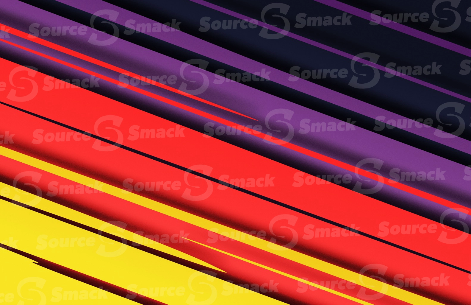 Sharp angled streaks of cut-out colors