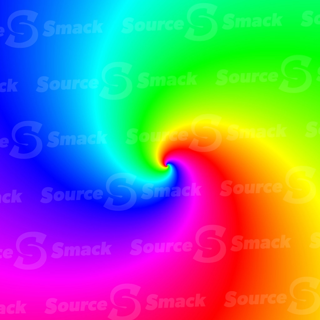 A rainbow of color in a twisted tie dye effect