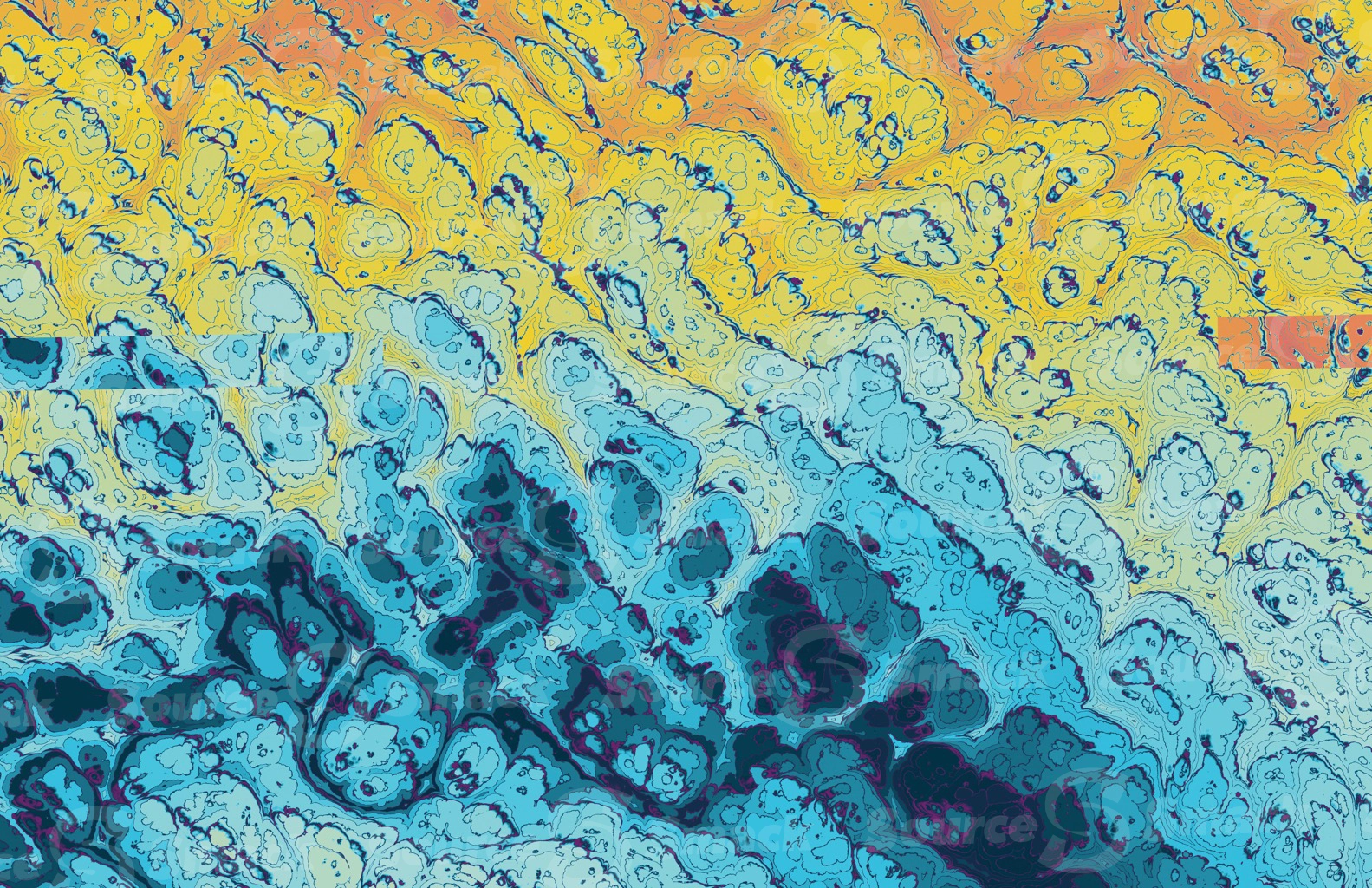 Stretched out marble effect of color background