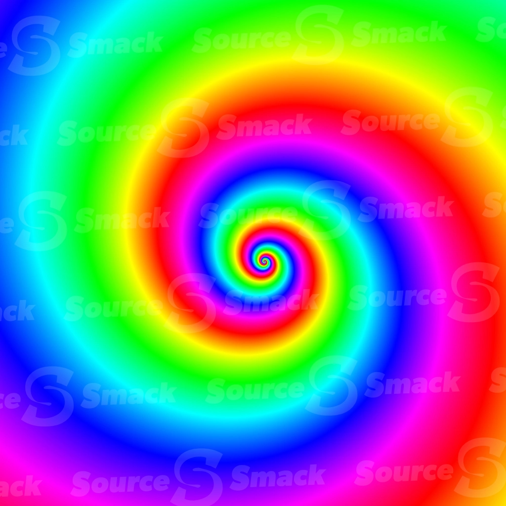 A rainbow of color in a twisted tie dye effect