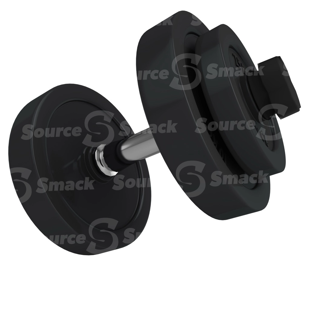 A 3D angle of a set of barbells