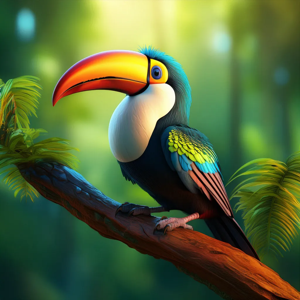 A toucan perched in a tree in the amazon