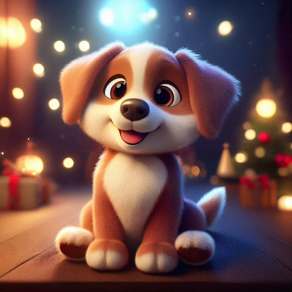 A cute happy puppy