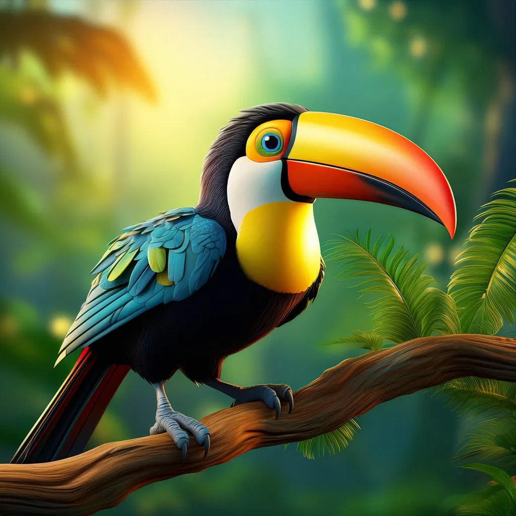 A toucan perched in a tree in the amazon