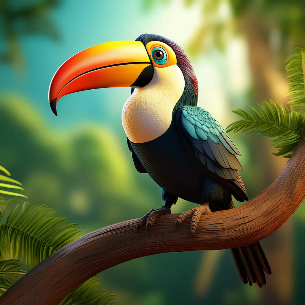 A toucan perched in a tree in the amazon