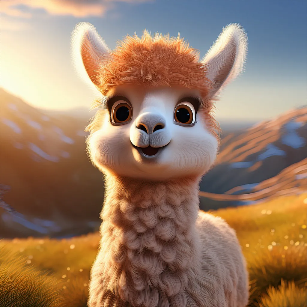 A happy llama