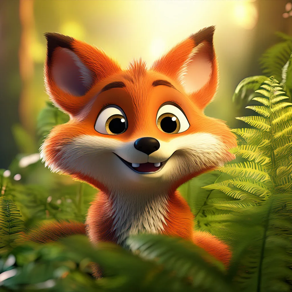A young fox sitting