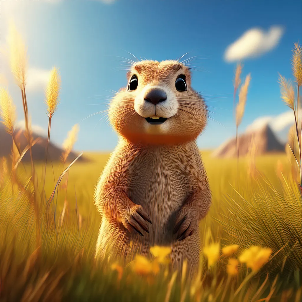 A curious ground squirrel