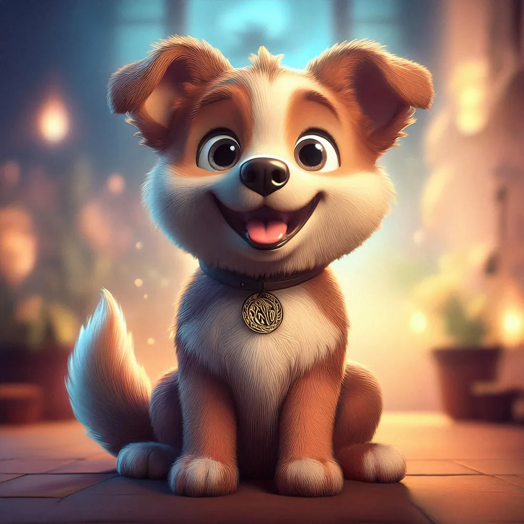 A cute happy puppy