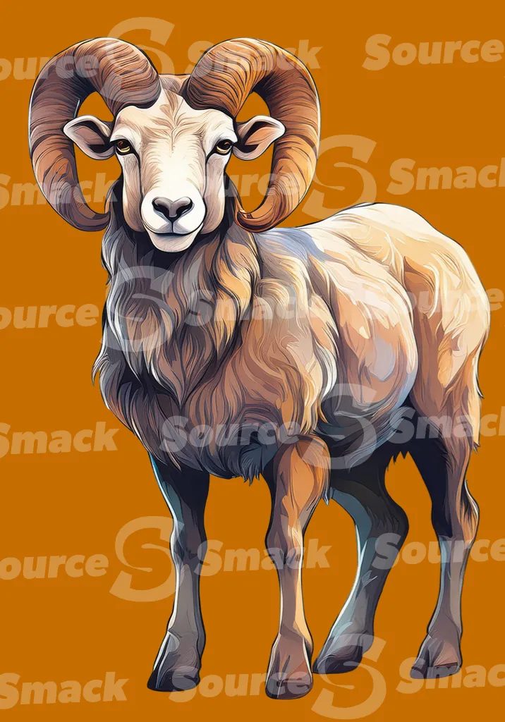 Bighorn and dall's sheep clipped as a transparent image