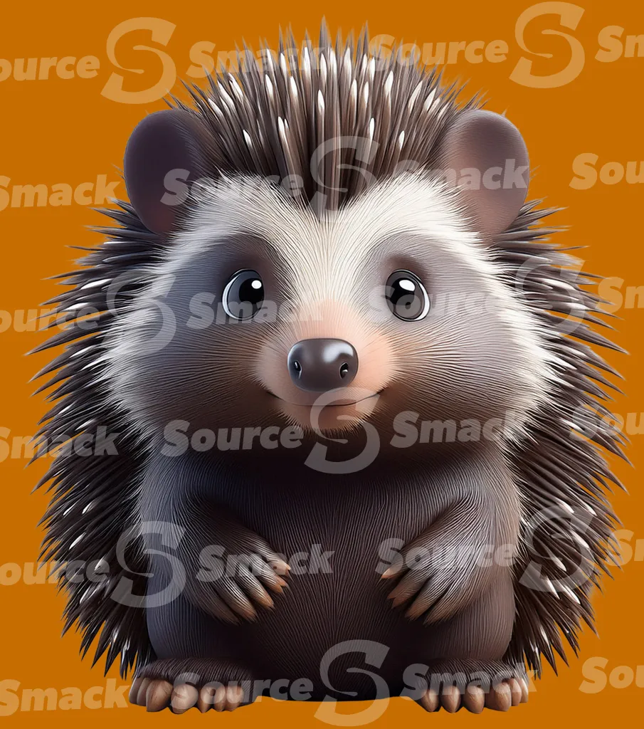 Adorable hedgehog clipped as a transparent image