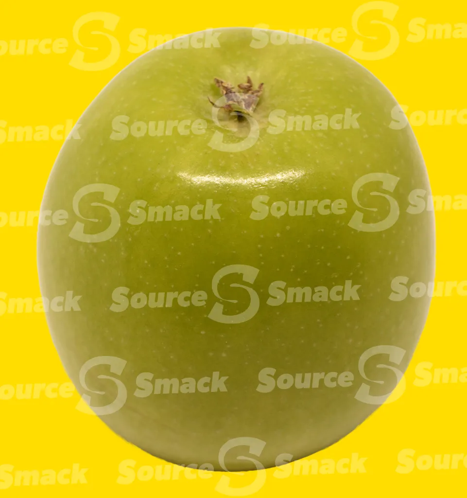 A green granny smith apple clipped as a transparent image