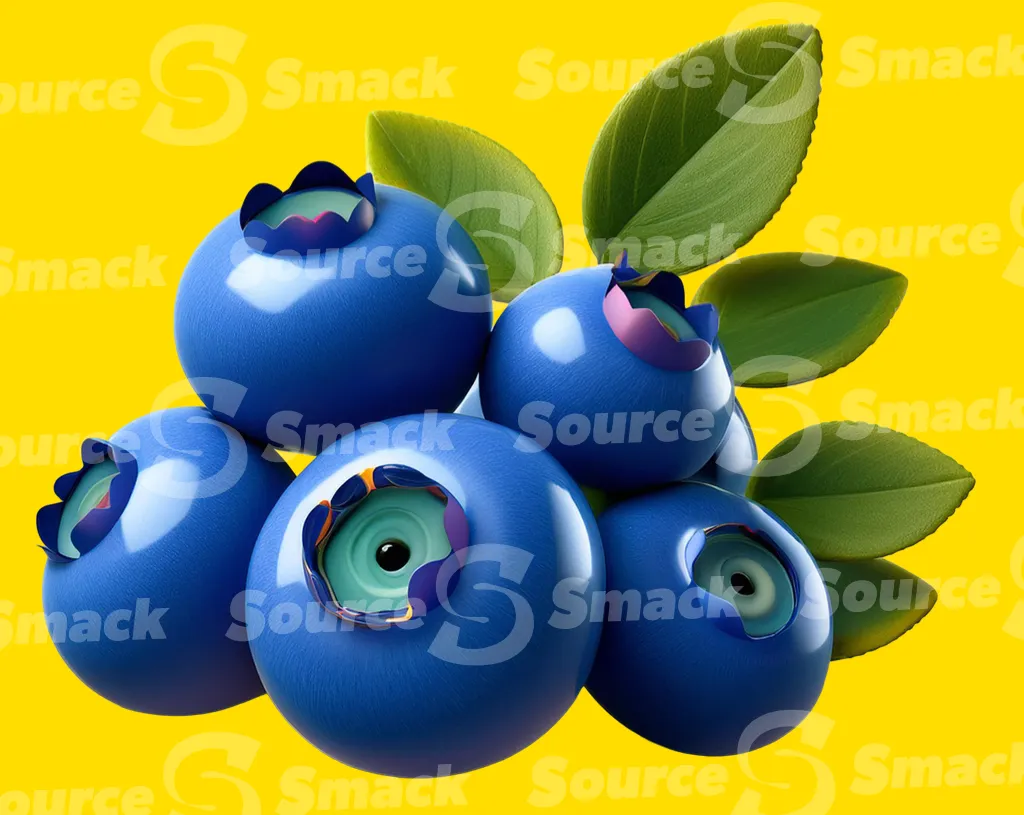 A bunch of blue berries clipped as a transparent image